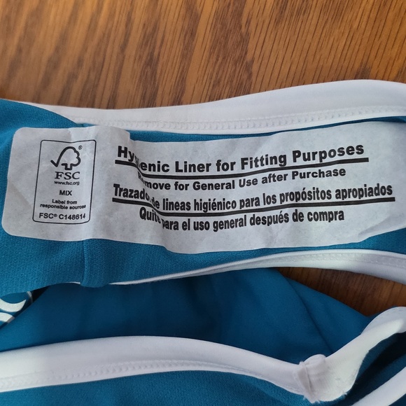 Hurley Teal and White Women's One Piece Swimsuit - Picture 3 of 5